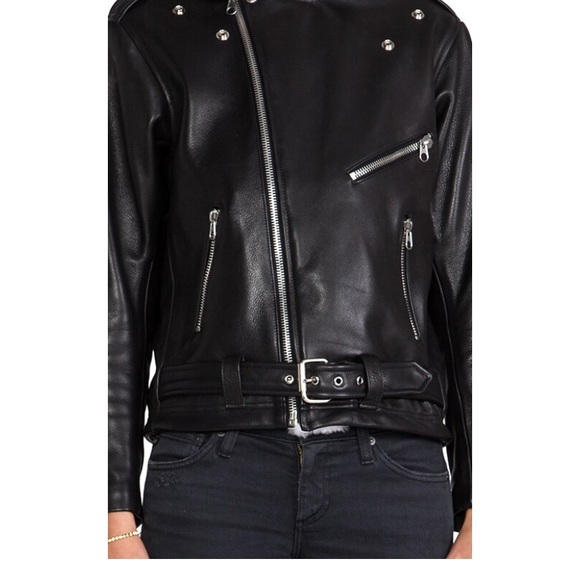 Shearling leather fur coat jacket white / cream and black - Picture 7 of 16